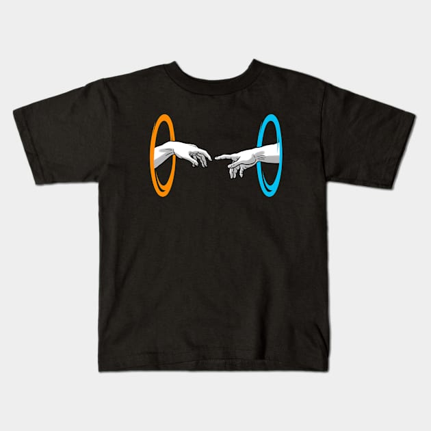 Portal Hand of God Kids T-Shirt by albertocubatas